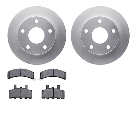 4302-40005, Geospec Rotors With 3000 Series Ceramic Brake Pads,  Silver